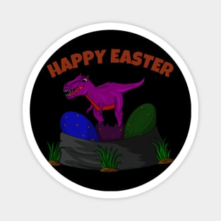 Happy Easter Wished Cute Dinosaur Magnet